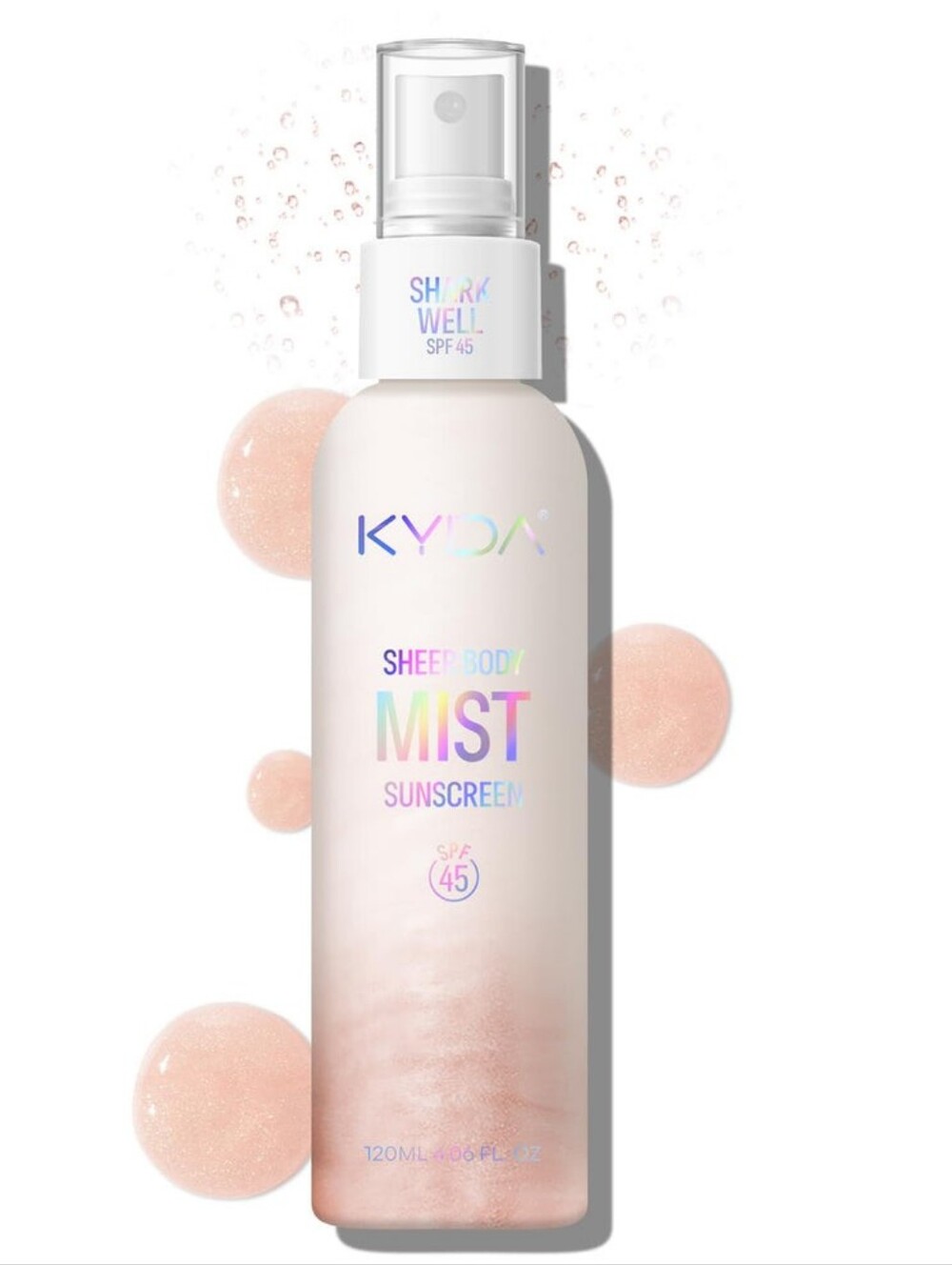KYDA Sheer Body Mist Sunscreen SPF 45 Amber 4.06 oz 120ml Sealed